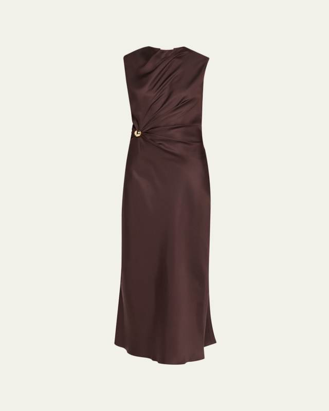 Roan Sleeveless Draped Maxi Dress